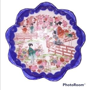 Antique Nippon Bowl Amari Moriage Japan Painted Rare Collector Japanese Art